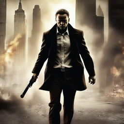 Create a movie poster for an action thriller