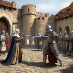 In the Middle Ages, some conflicts between husband and wife were resolved through judicial combat