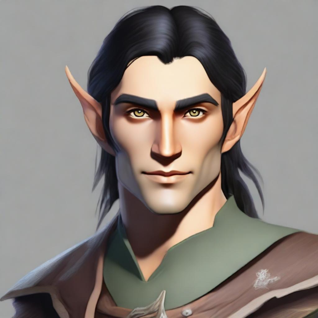 Create an image of an Eladrin male variant ranger elf