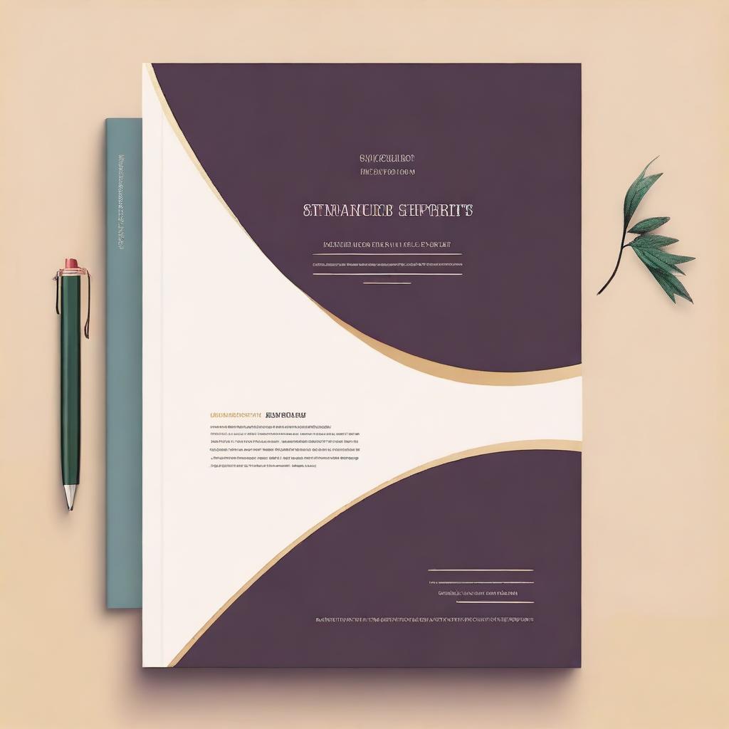 A professional and clean school report cover with a simple and elegant design