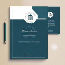 A professional and clean school report cover with a simple and elegant design