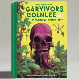 Create a book cover for an adult plant gore horror book about a nanofertilizer that causes plants to grow inside people and turn them cannibalistic