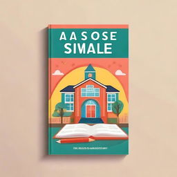 An artistic and vibrant book cover design for a school-themed book