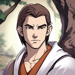 A detailed image of an RPG monk character