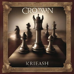 The cover features a dramatic chessboard stretching into the horizon, with a majestic, cracked crown placed at the center