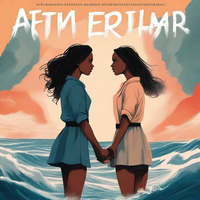 A novel cover featuring two lesbian girls standing together defiantly, fighting against a world that opposes their love