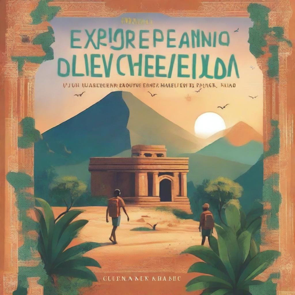 A captivating book cover titled 'Explorando o Desconhecido: Guia de Viagem para Destinos Únicos'