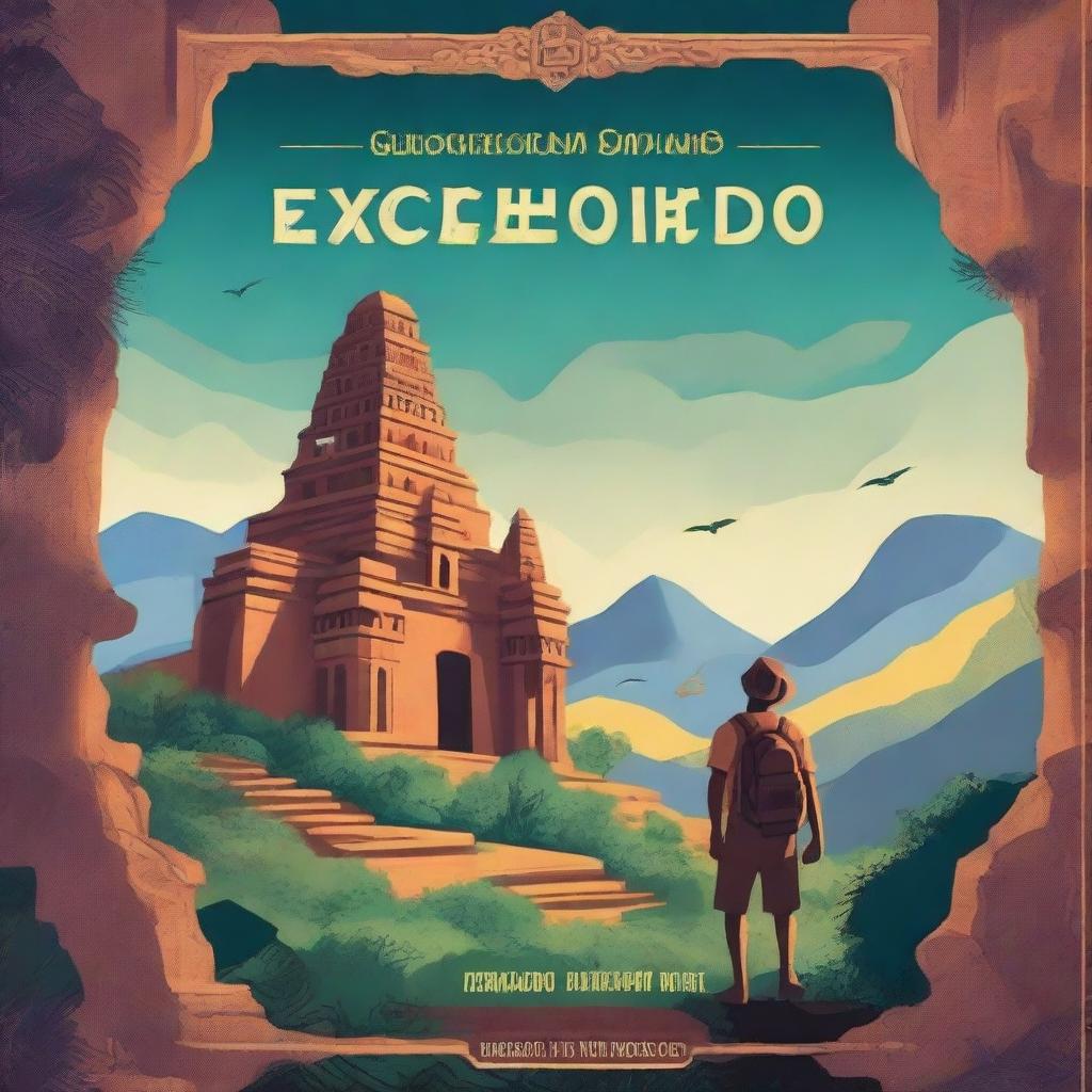 A captivating book cover titled 'Explorando o Desconhecido: Guia de Viagem para Destinos Únicos'