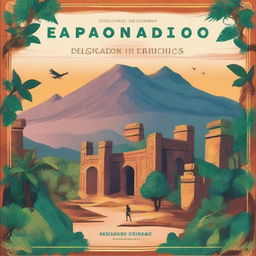 A captivating book cover titled 'Explorando o Desconhecido: Guia de Viagem para Destinos Únicos'