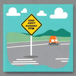 Create a cover page on the topic 'Road Accident Safety System' with dimensions 1200 x 630 pixels