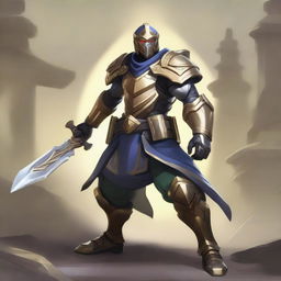 Master Yi from League of Legends in his PSYOPS skin, wearing Warmog's Armor