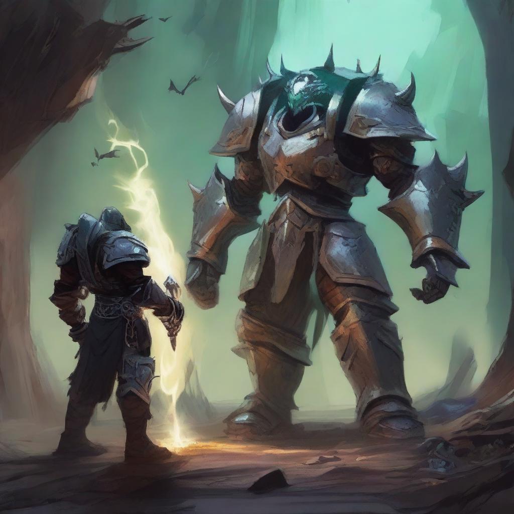 A depiction of a ruined king, an experiment with exoskeleton armor, and Warmog's armor