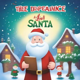 Create a book cover titled 'The Disappearance of Santa' by Amets Carrtero