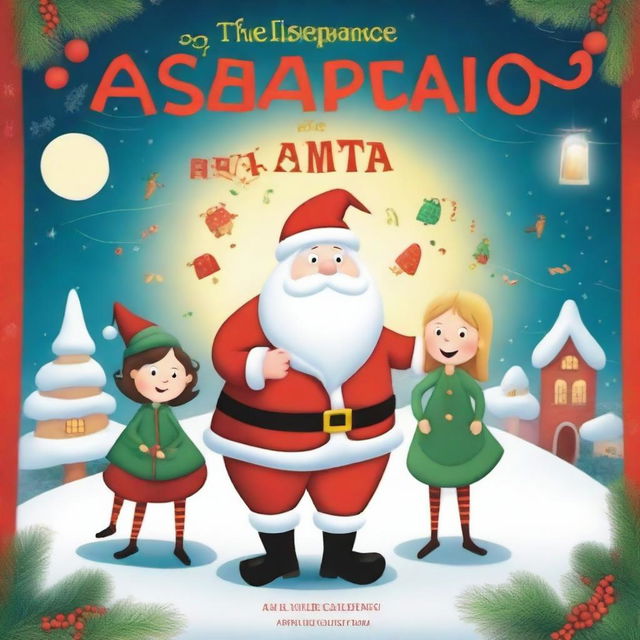 Create a book cover titled 'The Disappearance of Santa' by Amets Carrtero