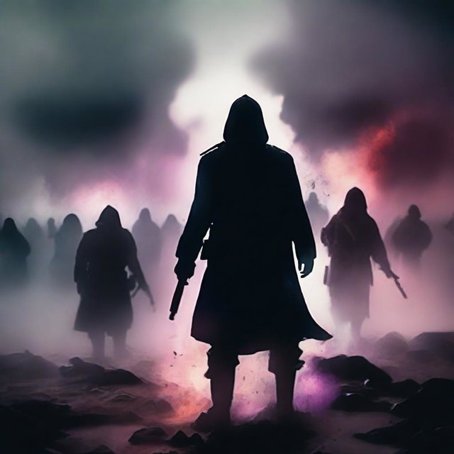 Create an image titled 'The Darkness Between Eyes'