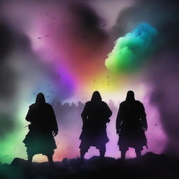 Create an image titled 'The Darkness Between Eyes'