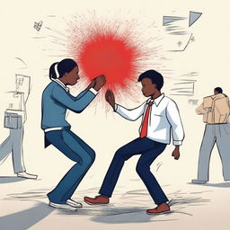 An image depicting the complex relationship between violence and education