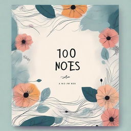 Create a beautifully drawn book cover for a poetry book titled '100 Notes I'm Afraid to Write