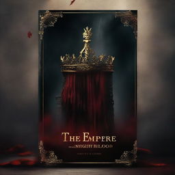 Create a dark and captivating cover for a young adult fantasy book titled 'The Empire Under the Blood'