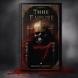 Create a dark and captivating cover for a young adult fantasy book titled 'The Empire Under the Blood'