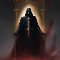 Create a dark and captivating cover for a young adult fantasy book titled 'The Empire Under the Blood'