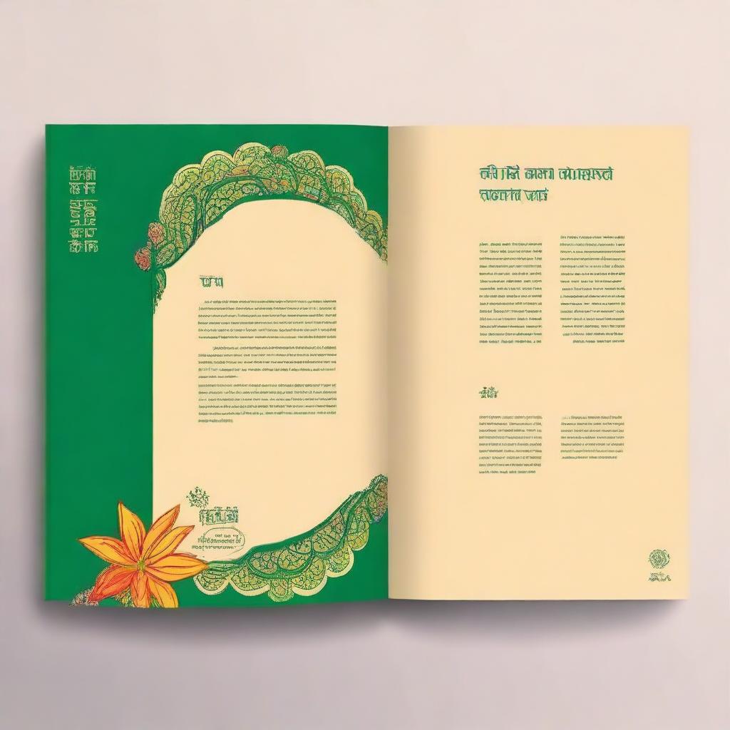 Create a plain and simple back cover for a Hindi textbook