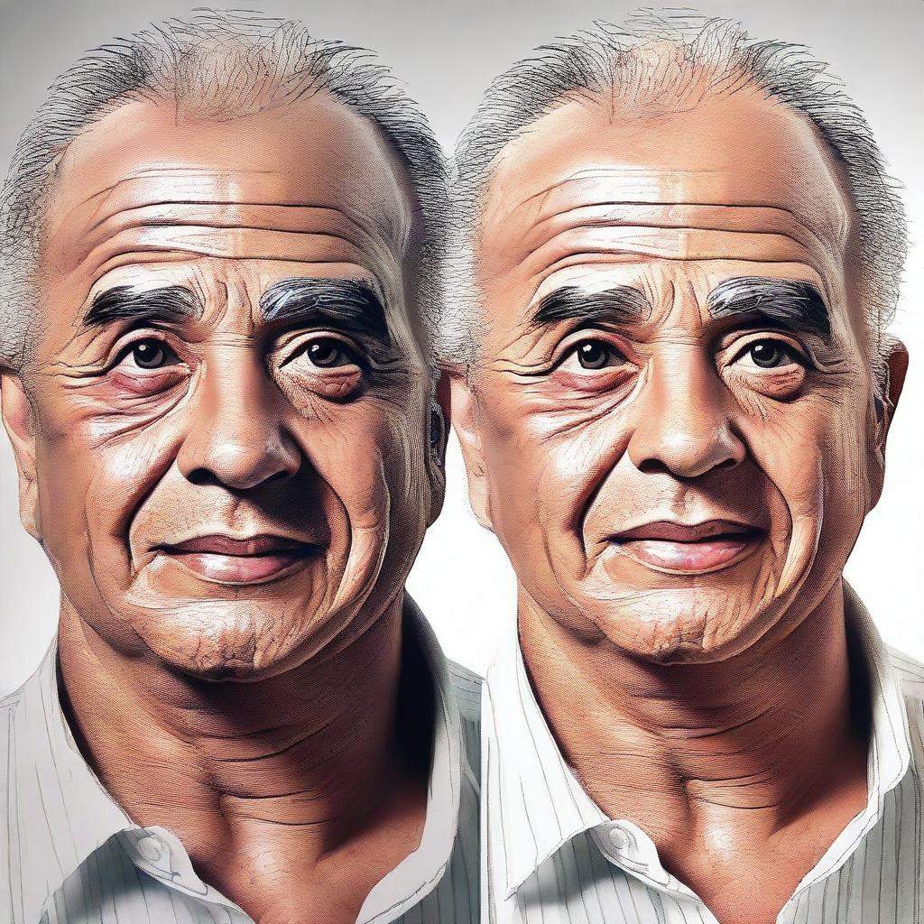 Create a detailed and realistic portrait of Reinaldo Palhano