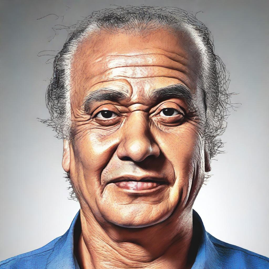 Create a detailed and realistic portrait of Reinaldo Palhano