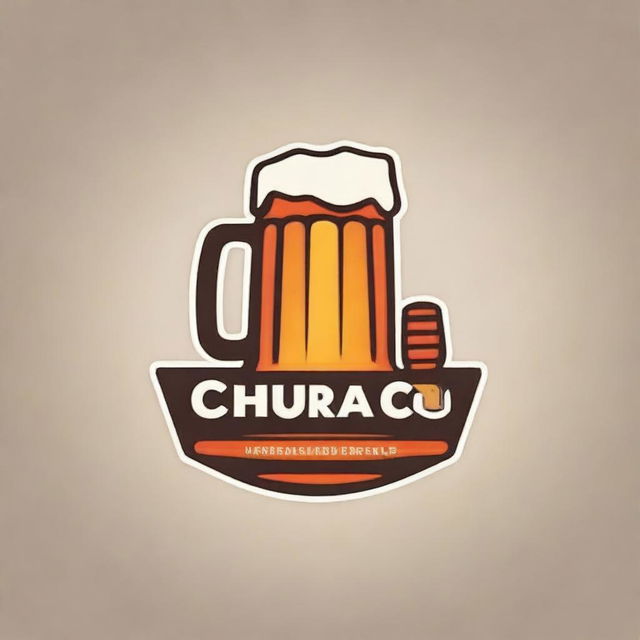 Um logotipo para uma cervejaria com tema de churrasco