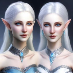 Create a detailed portrait of a female elf blade singer