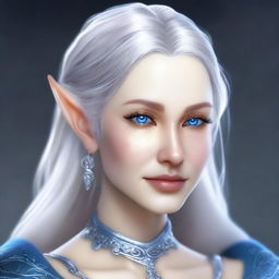 Create a detailed portrait of a female elf blade singer