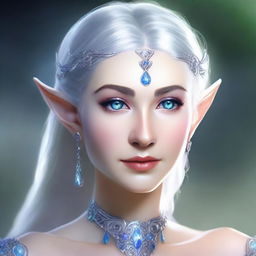 Create a detailed portrait of a female elf blade singer