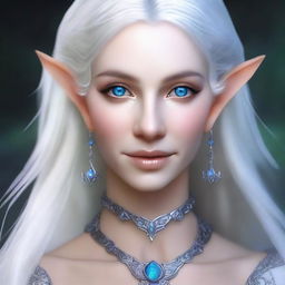 Create a detailed portrait of a female elf blade singer