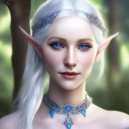 Create a detailed portrait of a female elf blade singer