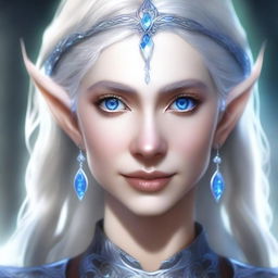 Create a detailed portrait of a female elf blade singer