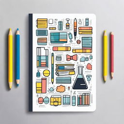 Create a notebook cover with an interdisciplinary theme