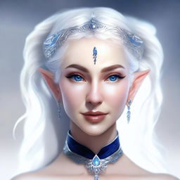 Create a detailed portrait of a female elf blade singer