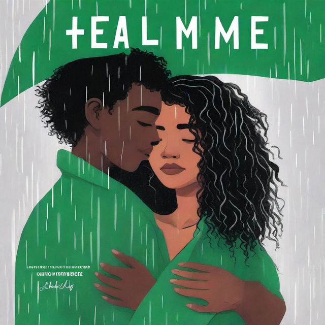 A light-skinned black woman with long curly hair, tears in her eyes, hugging a tall white man with green eyes and short black hair