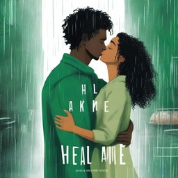 A light-skinned black woman with long curly hair, tears in her eyes, hugging a tall white man with green eyes and short black hair