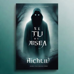 Create a book cover for a novel titled "Si tú me matas, mi fantasma te acecha"