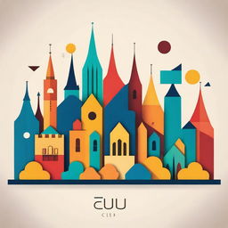 Create an abstract image representing the Romanian city of Cluj