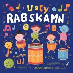 A vibrant and playful book cover for a children's music book