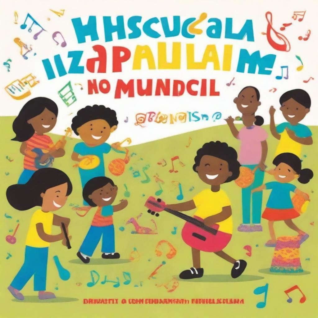 A book cover for 'Musicalização Infantil' with the subtitle 'O valor da música no desenvolvimento das crianças na primeira infância'