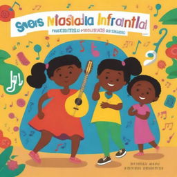 A book cover for 'Musicalização Infantil' with the subtitle 'O valor da música no desenvolvimento das crianças na primeira infância'