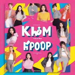 Create a book cover featuring a vibrant and energetic K-pop theme