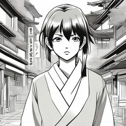 Create a manga-style scene featuring dynamic characters in an action-packed environment