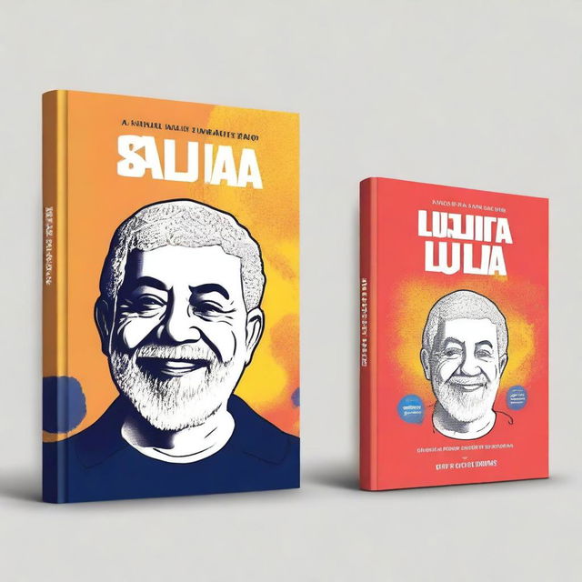 Crie uma capa de ebook com o tema 'Superação: A Jornada de Lula'