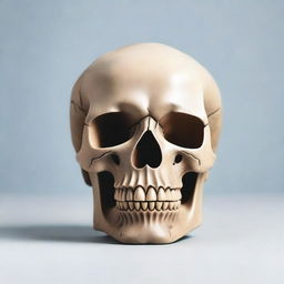 A skillfully crafted, eerie yet intriguing icon featuring a realistic human skull.