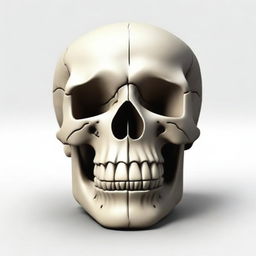 A skillfully crafted, eerie yet intriguing icon featuring a realistic human skull.