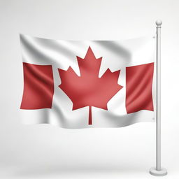 A high-resolution image of the Canadian flag, featuring a red maple leaf in the center with red bars on both sides, set against a white background